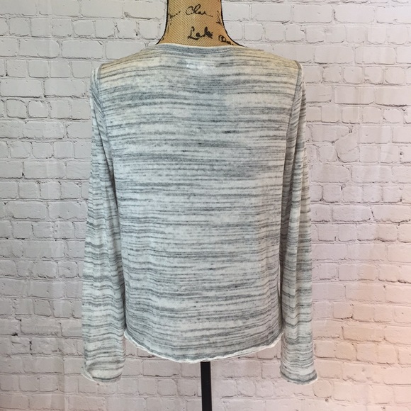 Aeropostale Henley Pullover Sweater Raw Edge Hem Medium - Picture 3 of 5